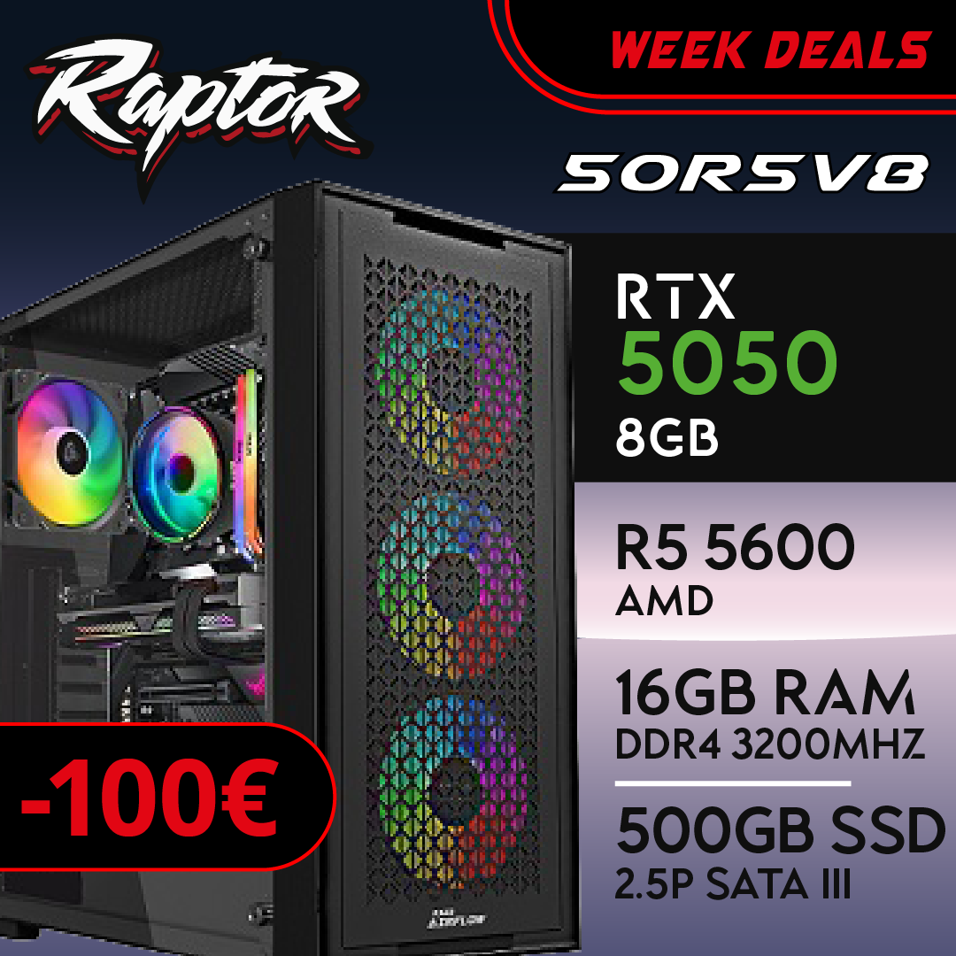 Gaming Raptor Computer Gaming - RAPTOR-55R5V8 - CIBERANGRA - UNIPESSOAL LDA | iapc.pt